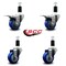 Service Caster 3'' Blue Poly Swivel 1-3/8'' Expanding Stem Caster Set 2 Total Lock Brakes, 4PK SCC-EXTTL20S314-PPUB-BLUE-2-S-2-138 - alternate 4